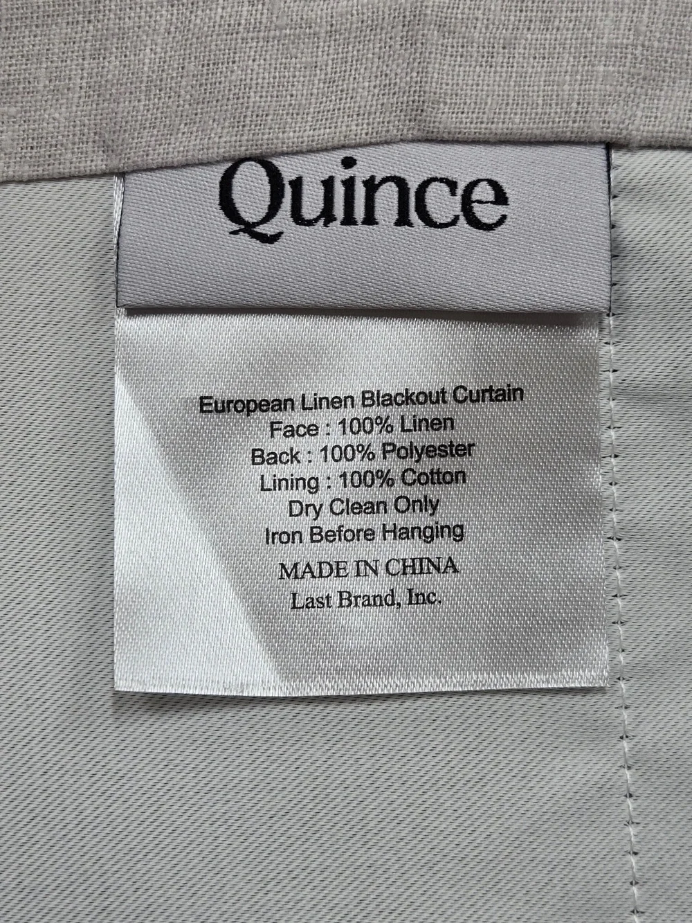NWT QUINCE Set Of 2 48x96 European Linen True Blackout Curtains Cloud 9274